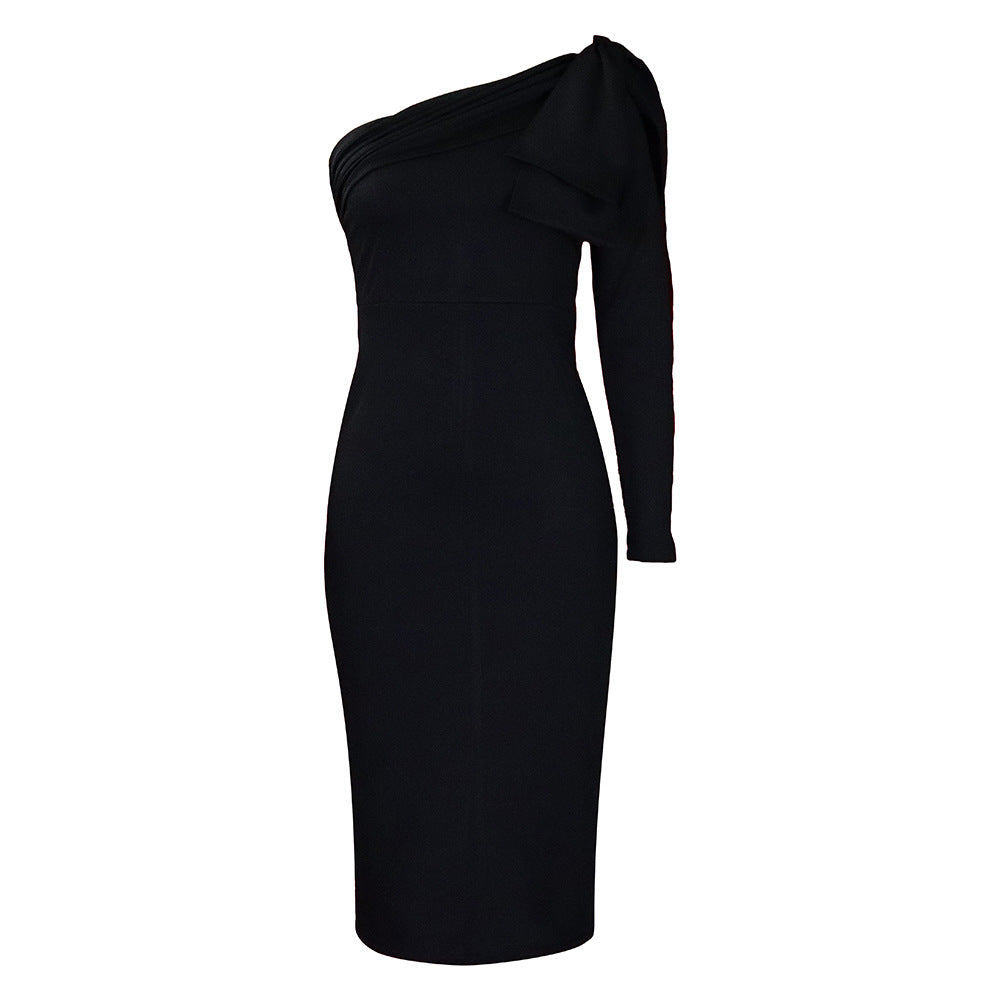 Elegant Slim Shoulder Dress