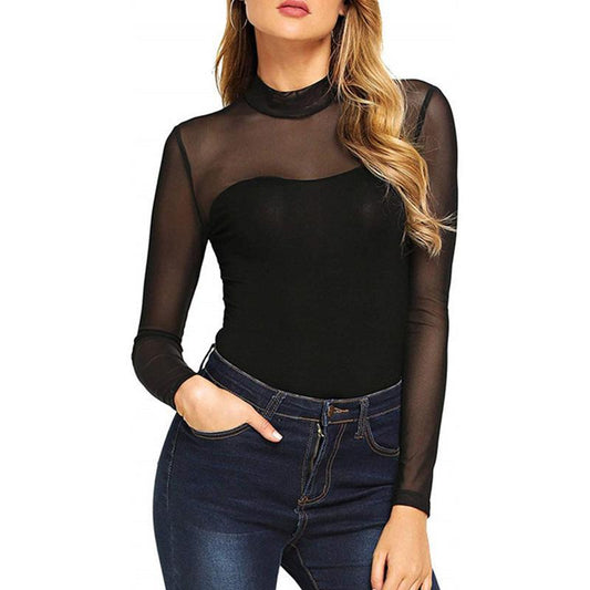 Women's Sexy Long Sleeve Bodysuit Clubwear