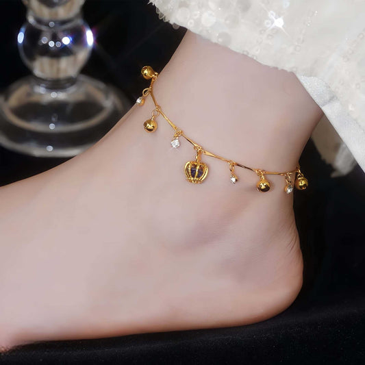 Crown Bell Elegant Anklet