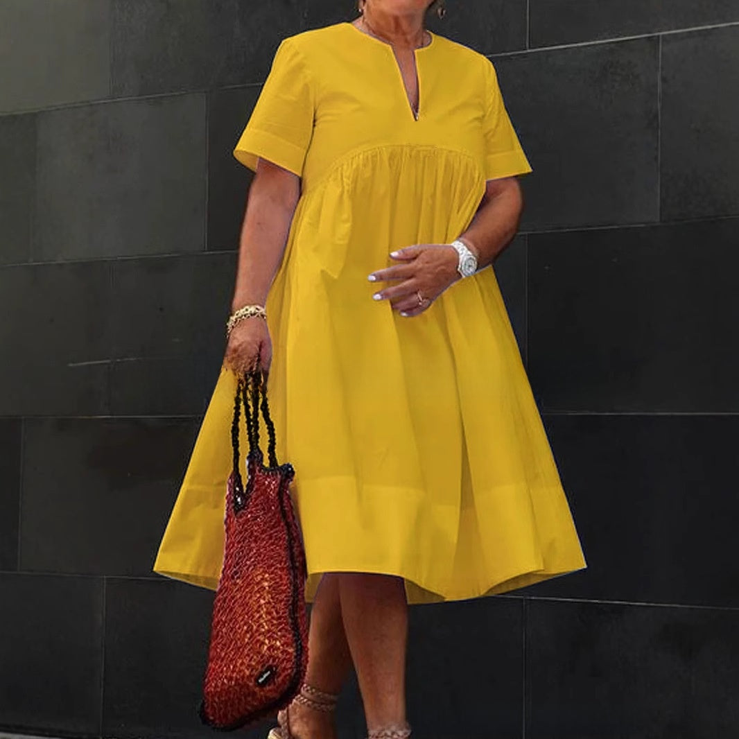 Women's V-neck Print Loose Summer Dress