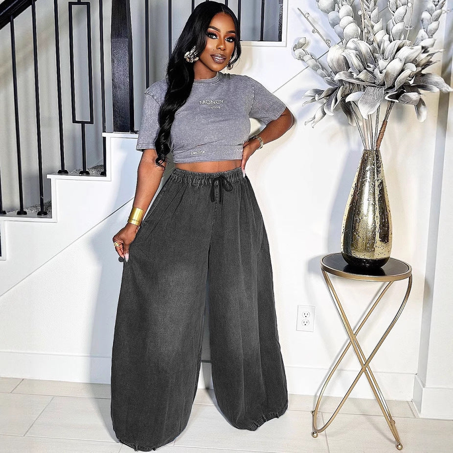 Women's Loose Fit Wide Leg Jeans