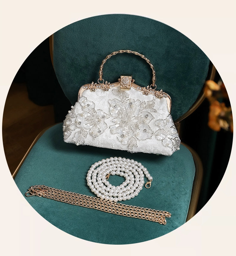 Elegant Chinese Retro Beaded Handbag for Women