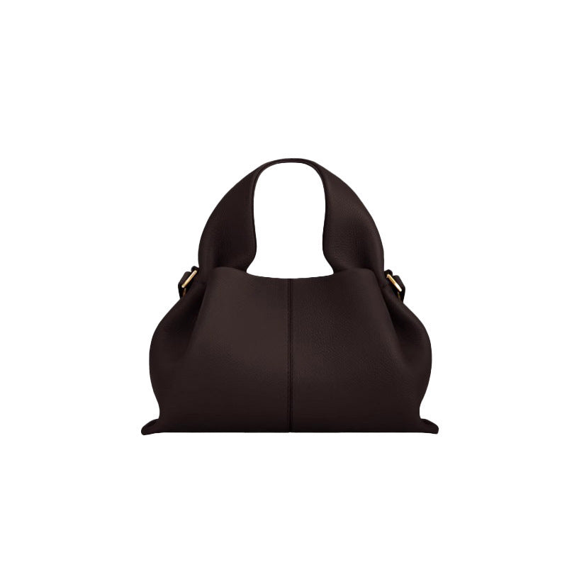Leather cloud bag, crossbody dumpling bag