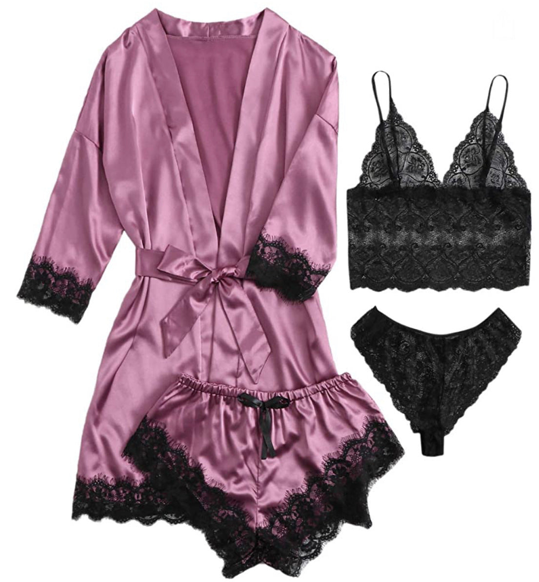 Women's pajama set of four pieces