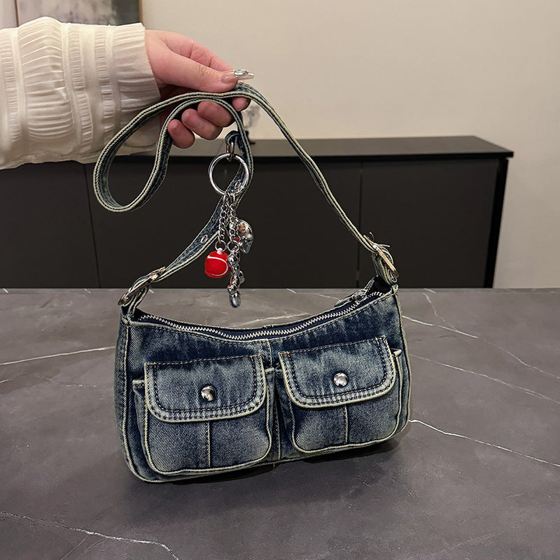 Trendy Denim Shoulder Bag