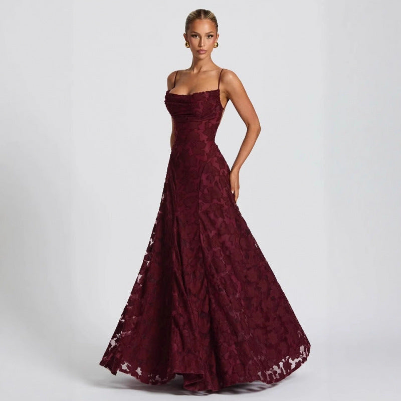 Backless strappy long dress