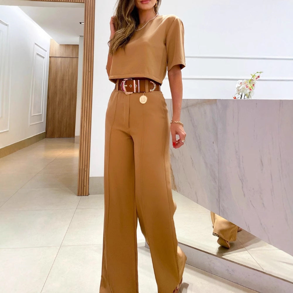 Women's Casual Solid Color Suit Pants