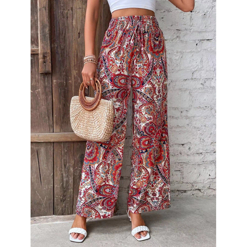Slimming wide-leg pants