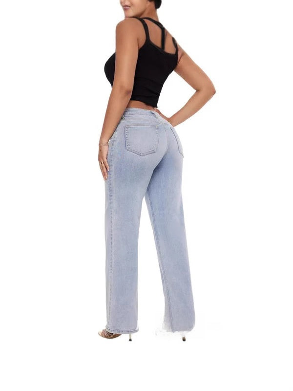 Micro-Flared Mid-Rise Jeans