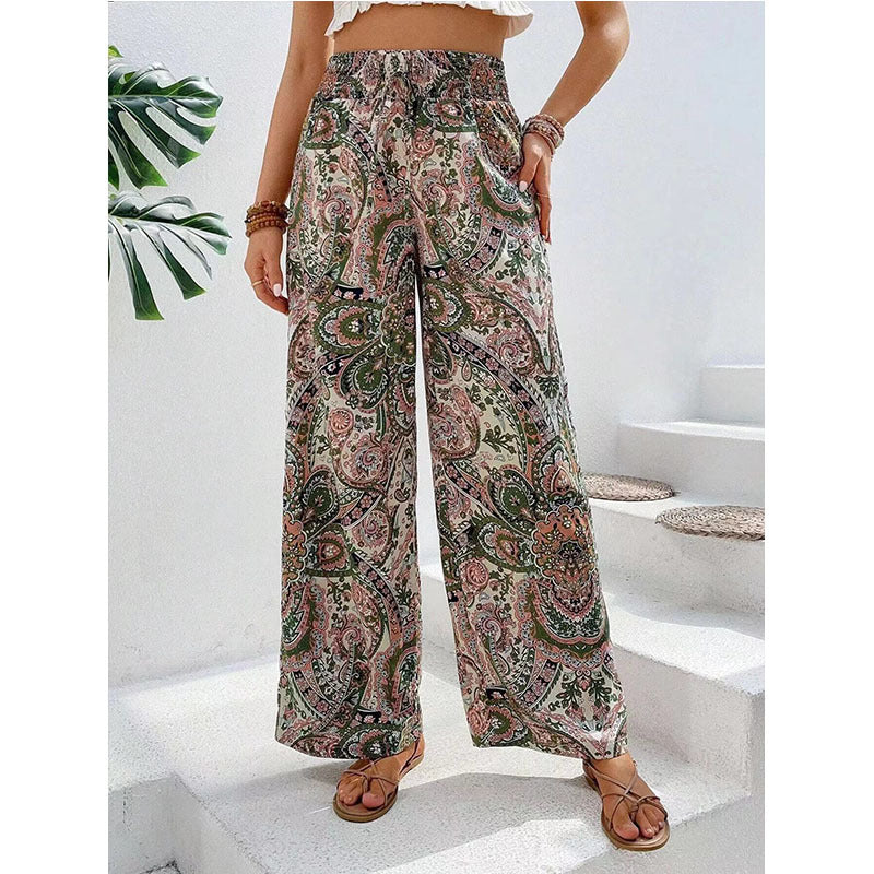 Slimming wide-leg pants