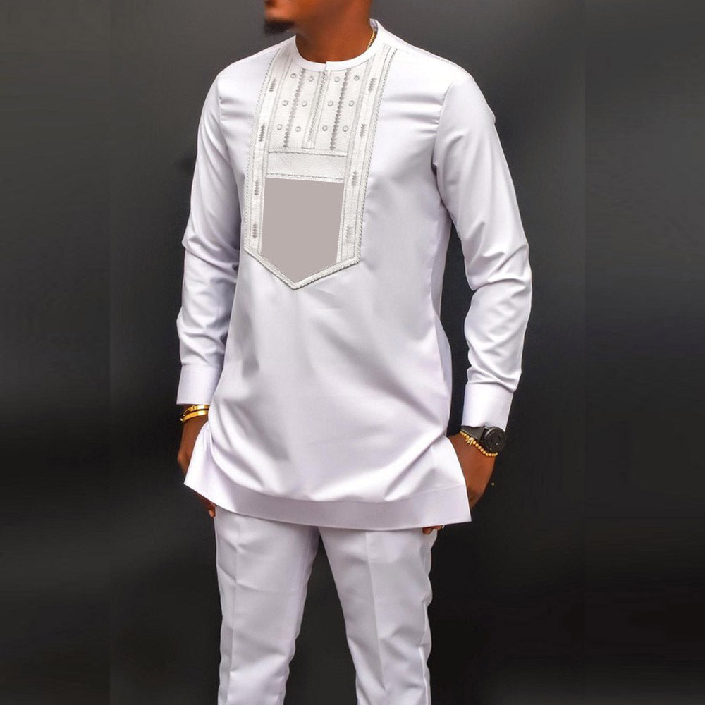 African Ethnic Style Men's Casual Two-Piece Suit