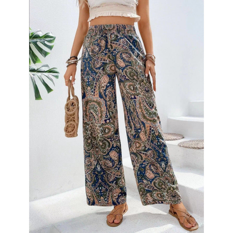 Slimming wide-leg pants