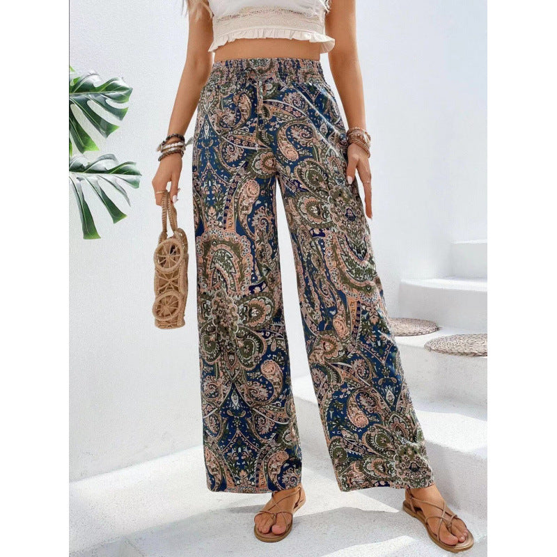 Slimming wide-leg pants