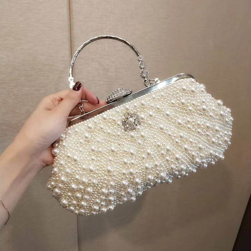 Elegant Chinese Retro Beaded Handbag for Women