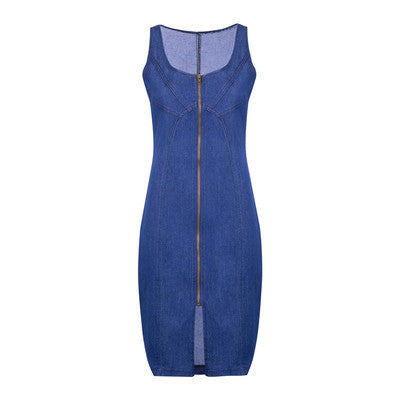 Shanxi Zipper Denim Dress