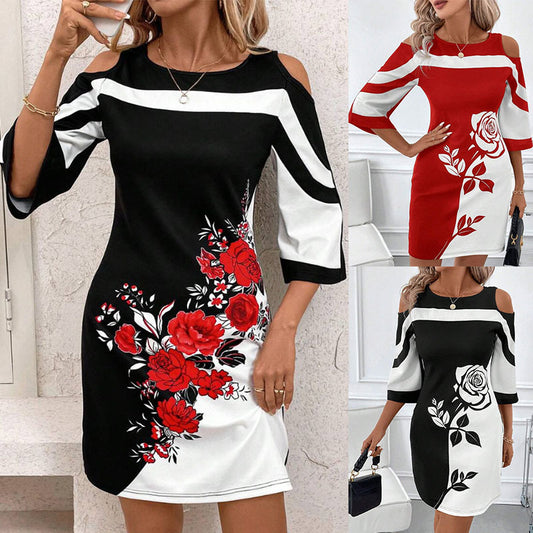 Elegant Women's Slim Off-Shoulder Dress