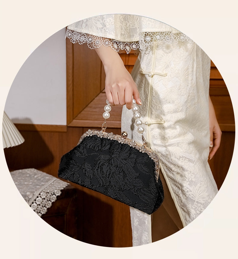 Elegant Chinese Retro Beaded Handbag for Women