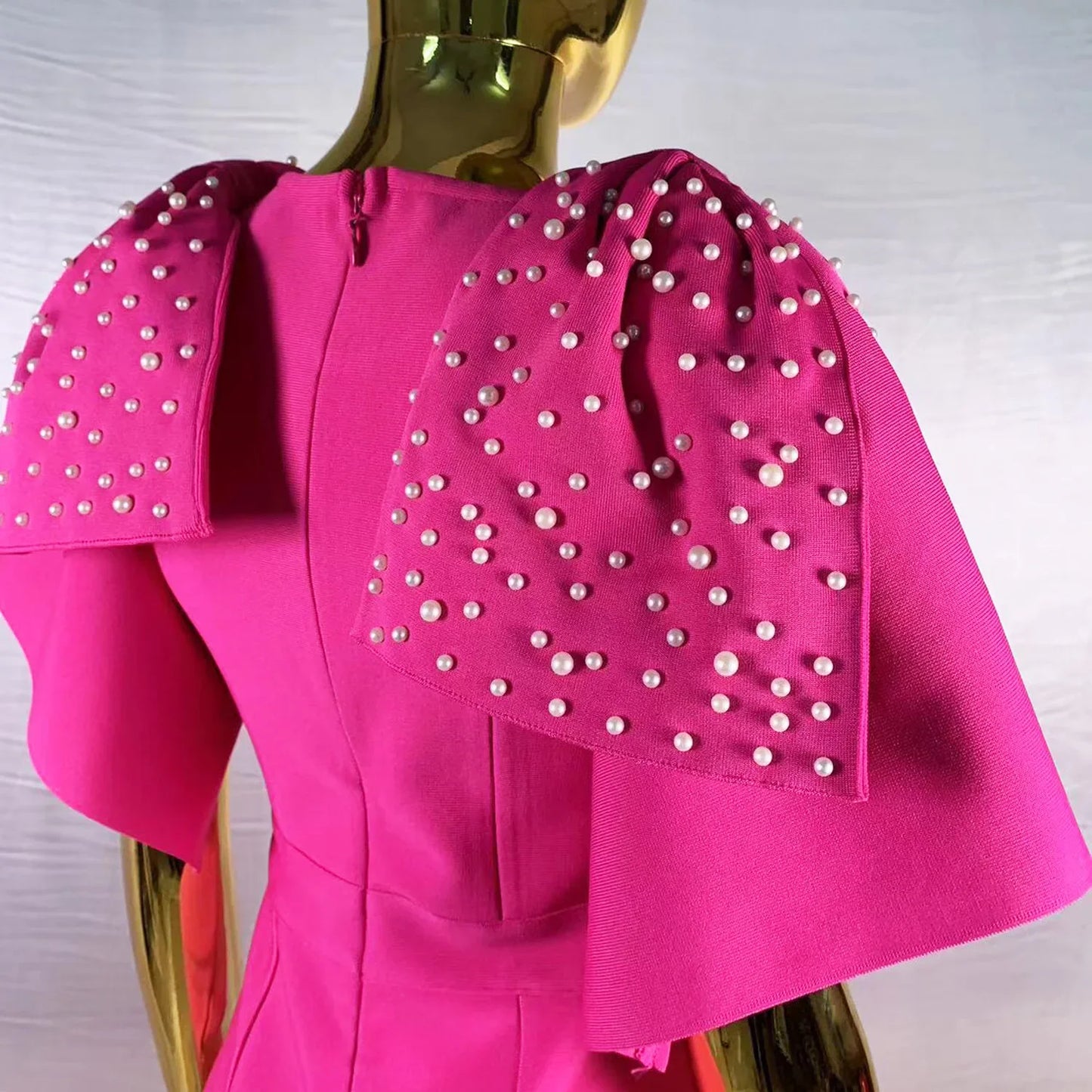 Fashionable heavy industry beaded, cinched waist, tight bandage dress, long dress, evening gown