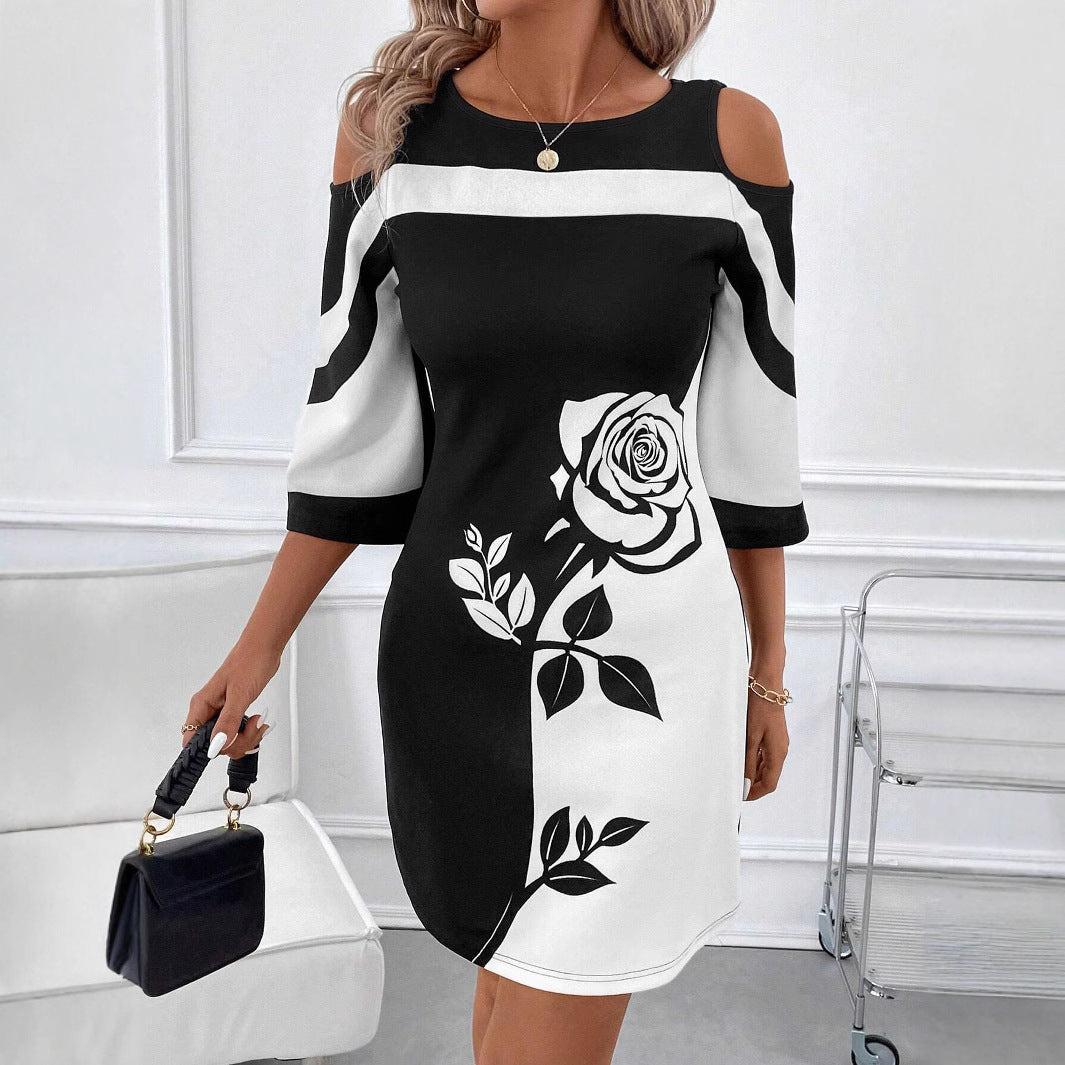 Elegant Women's Slim Off-Shoulder Dress