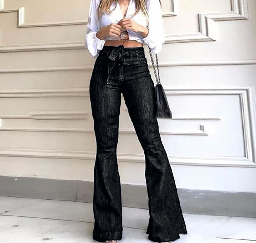 High-Waist Flared Jeans for Women