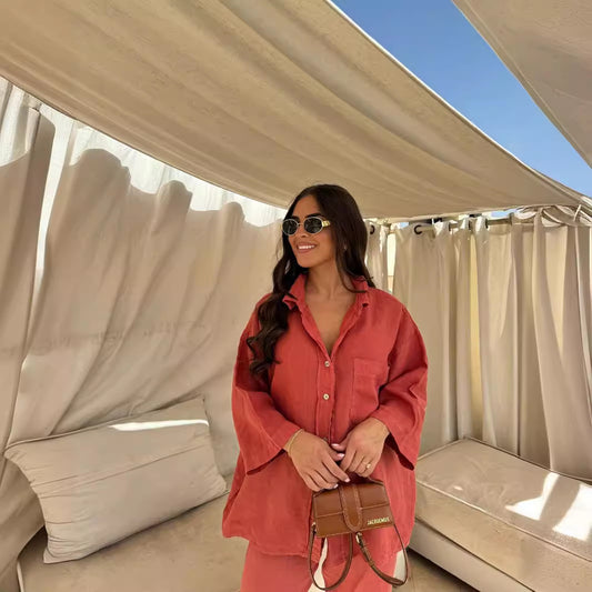 Women's Cotton Linen Casual Commuter Outfit