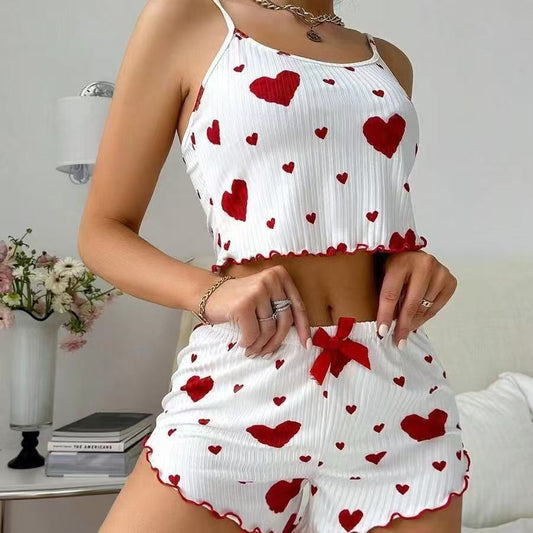 Women's Heart Pajamas Two-Piece Set