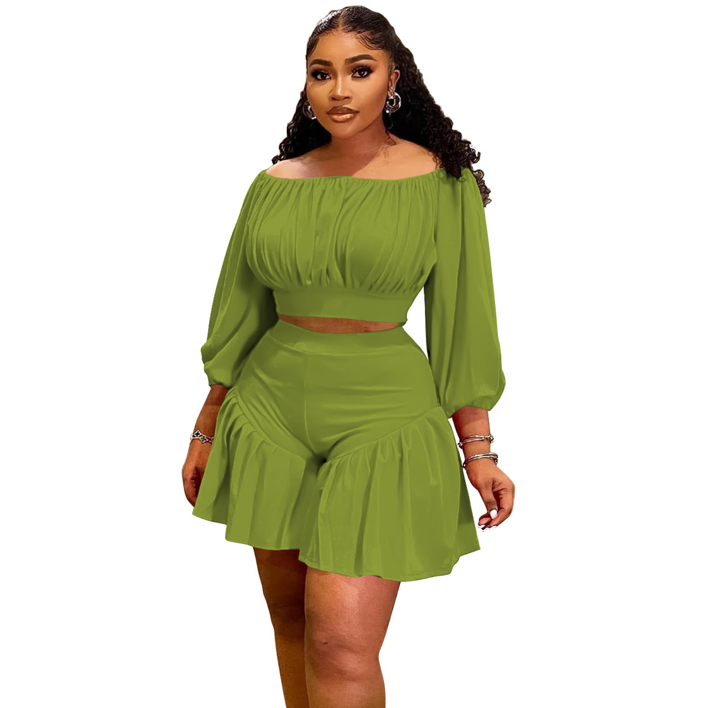 Plus Size Women's Casual Two-Piece Knit Set