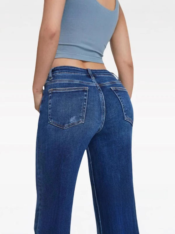 Micro-Flared Mid-Rise Jeans