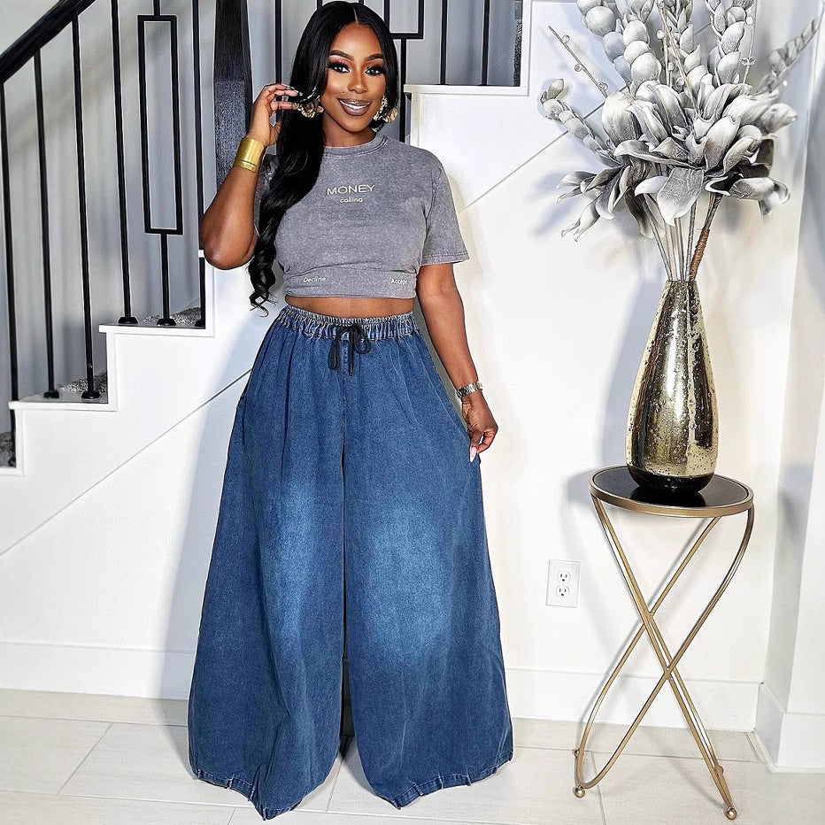 Women's Loose Fit Wide Leg Jeans