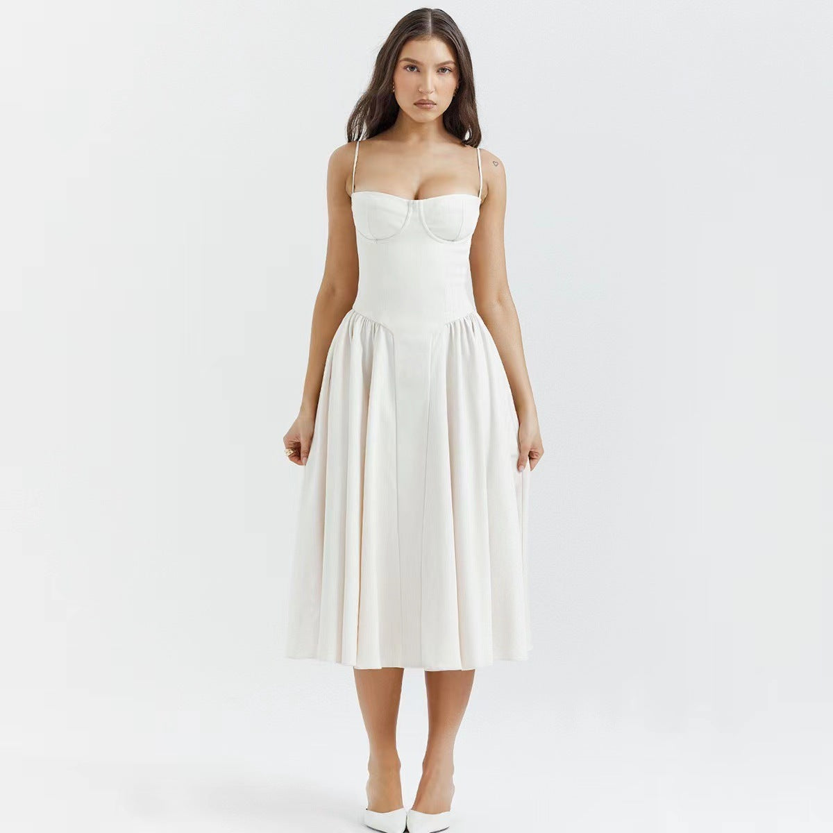 Elegant High Waist Slip Dress