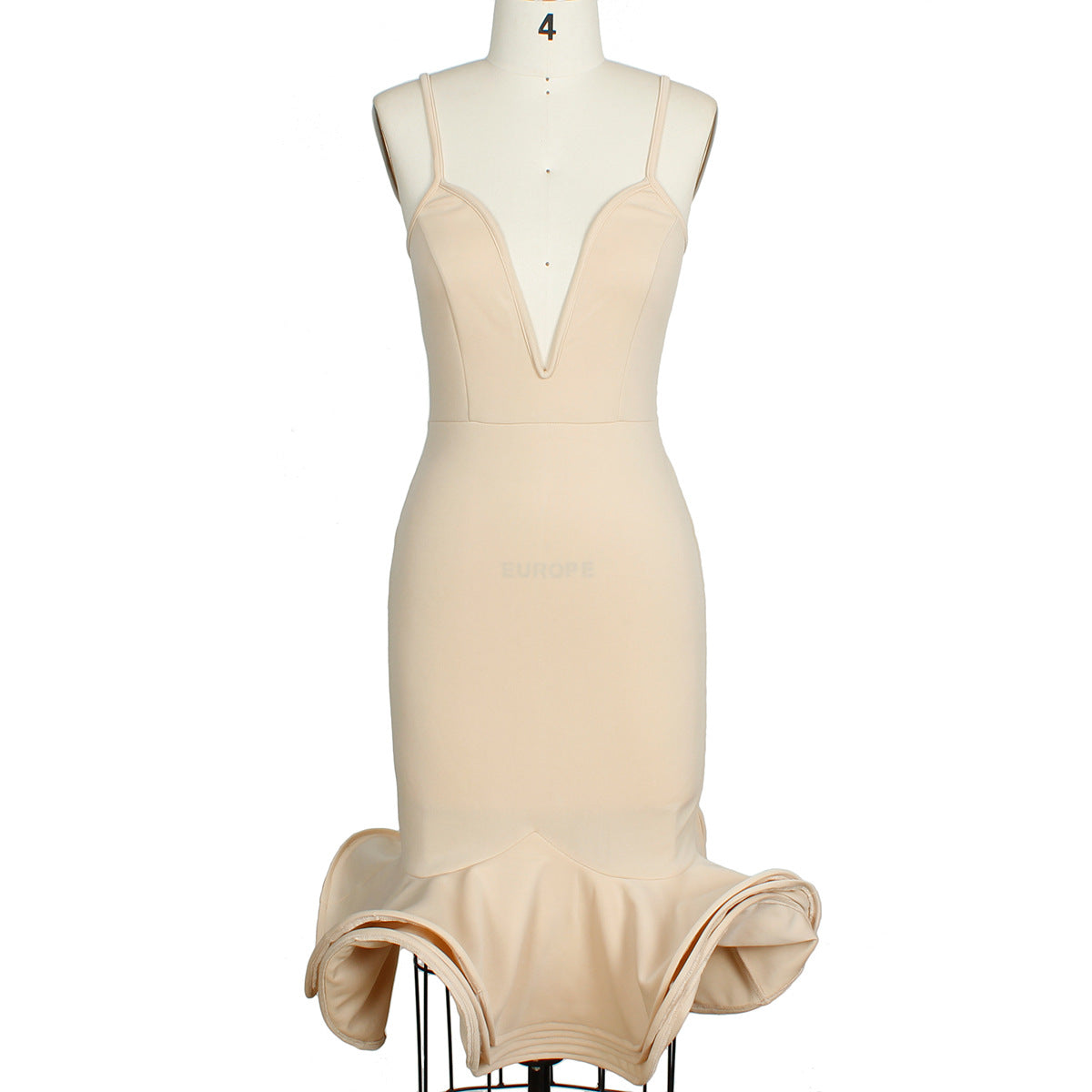 Women's Elegant Deep V-Neck Bodycon Mermaid Party Dress