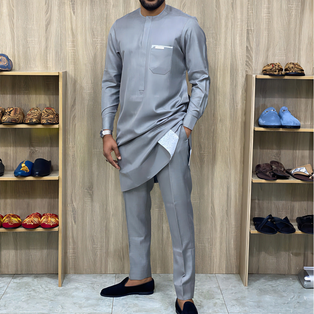 African Ethnic Style Men's Casual Two-Piece Suit