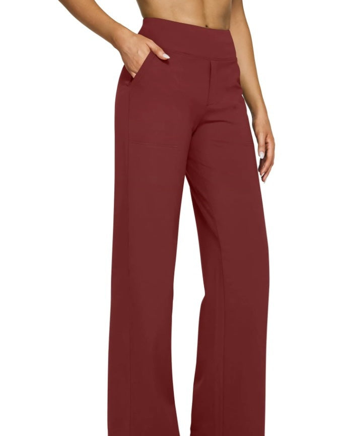 Women's casual straight-leg trousers
